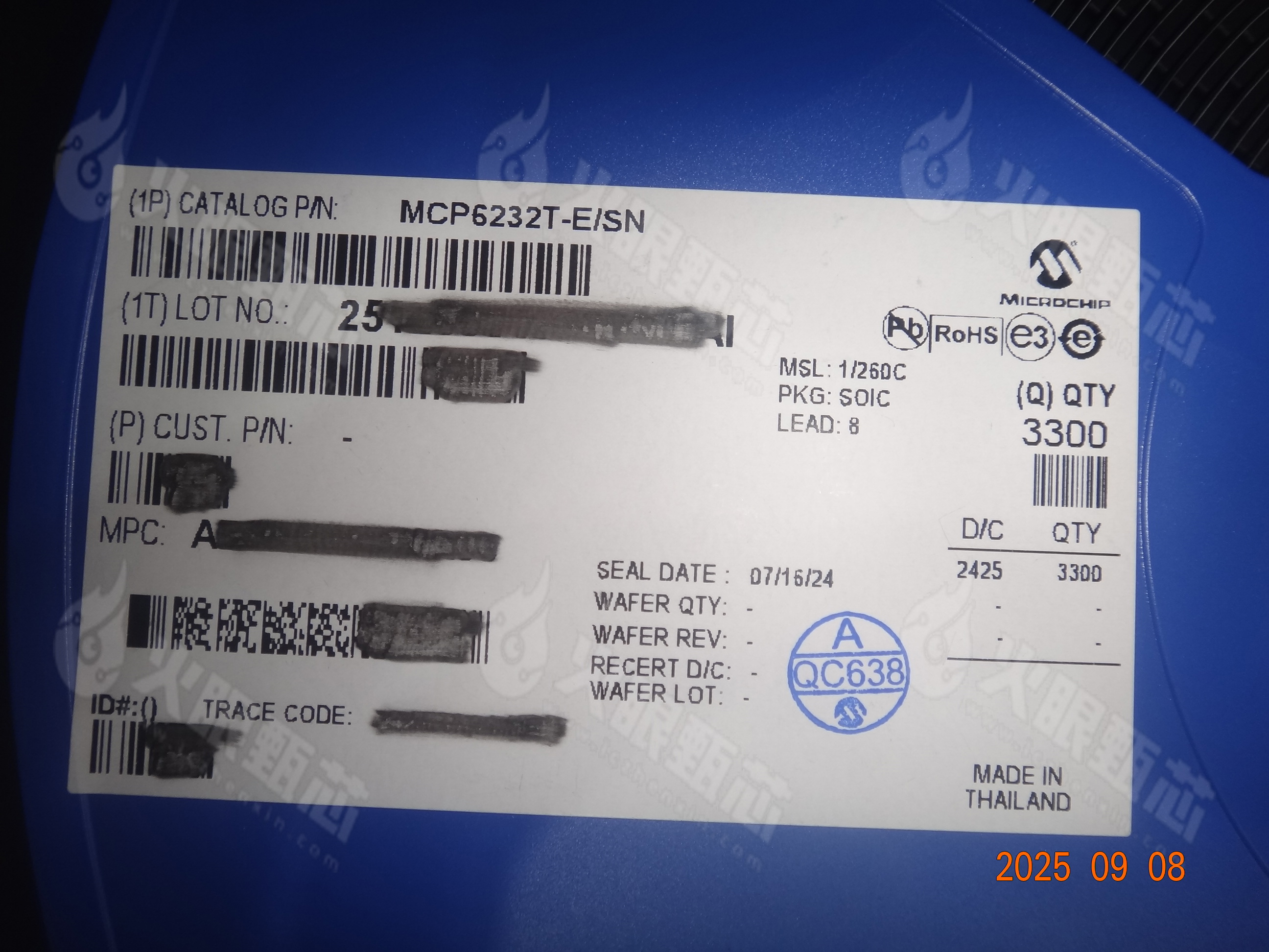 MCP6232T-E/SN